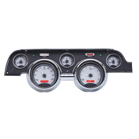 1967-68 Ford Mustang MHX Instruments (Metric) Silver Alloy Face, Red Display