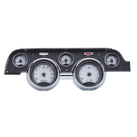 1967-68 Ford Mustang MHX Instruments (Metric) Silver Alloy Face, White Display