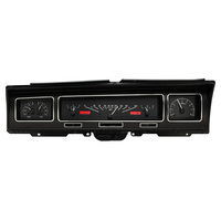 1968 Chevy Caprice/Impala MHX Instruments (Metric) Black Alloy Face, Red Display