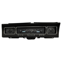 1968 Chevy Caprice/Impala MHX Instruments (Metric) Black Alloy Face, White Display