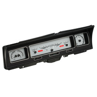 1968 Chevy Caprice/Impala MHX Instruments (Metric) Silver Alloy Face, Red Display