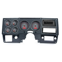 1973-87 Chevy Pickup/1973-91 Chevy Blazer/GMC Jimmy/Suburbans MHX Instruments (Metric) Carbon Fibre Face, Red Display