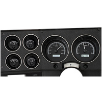 1973-87 Chevy Pickup/1973-91 Chevy Blazer/GMC Jimmy/Suburbans MHX Instruments (Metric) Black Alloy Face, White Display