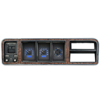 1973-79 Ford Pickup, 78-79 Bronco MHX Instruments (Metric) - Carbon Fibre Face, Blue Display