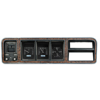 1973-79 Ford Pickup, 78-79 Bronco MHX Instruments (Metric) - Black Alloy Face, White Display