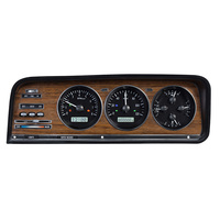 1973-85 Jeep Wagoneer/Cherokee & J Trucks MHX Instruments (Metric) Black Alloy Face, White Display