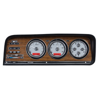 1973-85 Jeep Wagoneer/Cherokee & J Trucks MHX Instruments (Metric) Silver Alloy Face, Red Display