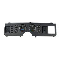 1979-86 Ford Mustang MHX Instruments (Metric) - Black Alloy Face, Blue Display