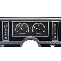 1984-87 Buick Regal and Grand National MHX Instruments (Metric) Black Alloy Face, Blue Display