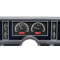 1984-87 Buick Regal and Grand National MHX Instruments (Metric) Black Alloy Face, Red Display