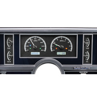 1984-87 Buick Regal and Grand National MHX Instruments (Metric) Black Alloy Face, White Display