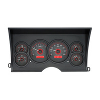 1988-1994 Chevy/GMC Pickup /SUV MHX Instruments (Metric) Carbon Fibre Face, Red Display