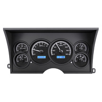 1988-1994 Chevy/GMC Pickup /SUV MHX Instruments (Metric) Black Alloy Face, Blue Display