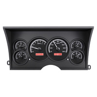 1988-1994 Chevy/GMC Pickup /SUV MHX Instruments (Metric) Black Alloy Face, Red Display