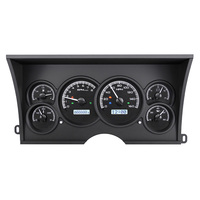 1988-1994 Chevy/GMC Pickup /SUV MHX Instruments (Metric) Black Alloy Face, White Display