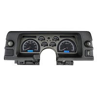 1990-92 Chevy Camaro MHX Instruments (Metric) Black Alloy Face, Blue Display