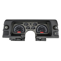 1990-92 Chevy Camaro MHX Instruments (Metric) Black Alloy Face, Red Display