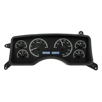 1990-93 Ford Mustang MHX Instruments (Metric) Black Alloy Face, White Display