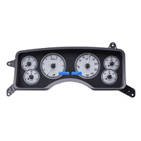 1990-93 Ford Mustang MHX Instruments (Metric) Silver Alloy Face, Blue Display