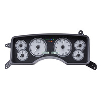 1990-93 Ford Mustang MHX Instruments (Metric) Silver Alloy Face, White Display