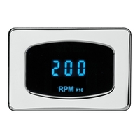 Odyssey Series Mini-tach - Chrome Bezel, Teal Display