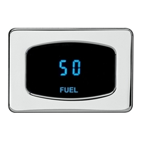 Odyssey Series Fuel Level - Chrome Bezel, Teal Display