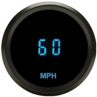 Odyssey Series II 2-1/16" Mini-Speedometer KPH - Chrome Bezel, Teal Display