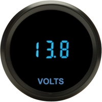 Odyssey Series II 2-1/16" 2-1/16" Voltmeter Gauge - Chrome Bezel, Teal Display