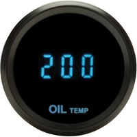 Solarix Series 2-1/16" Oil Temperature Gauge - Chrome Bezel