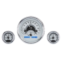 Universal Triple Round VHX Instrument in MPH - Silver Alloy Face, Blue Display