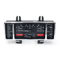 1940 Ford Car VHX Gauge - Black Alloy Face, Red Display