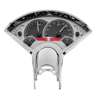 1955-1956 Chevy Car VHX Instruments - Silver Alloy Face, Red Display