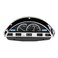 1956 Ford Pick UP VHX Instruments  - Black Alloy Face, White Display