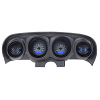 1969 - 1970 Ford Mustang VHX Instruments Lighting Metric Carbon Face with Blue LED