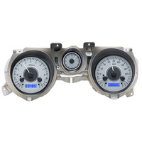 1971 - 1973 Ford Mustang VHX Instruments Silver Alloy Background Blue Lighting Metric