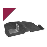 1965 - 1968 Mustang Fastback Molded Carpet Kit (Maroon)