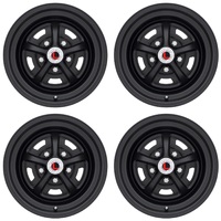 15 x 7 Magnum Alloy Wheel SET 4 with Caps & Nuts - Stealth Black