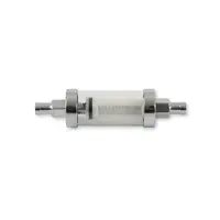 Clearview Chrome & Glass Fuel Filter (5/16" In/Out)