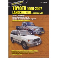 1990 - 2007 Toyota Landcruiser 70 80 100 Series Lexus LX450 LX470 Workshop Repair Manual