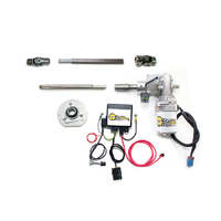 1965-66 Mustang Electric Power Steering Kit w/ IDIDIT Black Powder Coated Column & No GPS