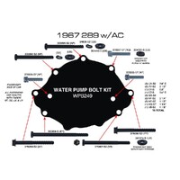 1967 Mustang Water Pump Bolts (289 w/ A/C)