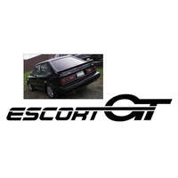 1986 Ford Escort GT Door Or Trunk Lid Decal (185" x 1125") Black