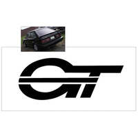 1986 Ford Escort GT Front Nose Decal (25" x 64") Black