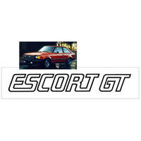 1986 Ford Escort GT Decal (23" x 157") Black