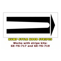 Yenko Style Multi-Purpose Hood Stripe Kit (No Name) Gloss Black