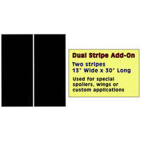 Mustang Dual Stripe Add On (Size 13" x 30" Long - 2 Stripes) w/ Application Tape, Antique White