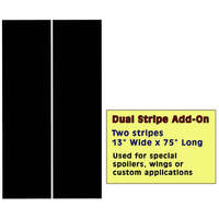 Mustang Dual Stripe Add On (For Use ) w/ Applicaiton Tape, Black