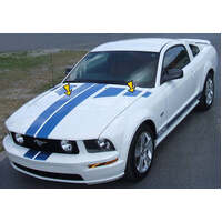 2005-09 Mustang Narrow Dual Hood Stripe w/ Fader Stripe Kit - Antique White