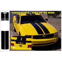 2005-09 Mustang Lemans Convertible 6pc Stripe Kit - Black