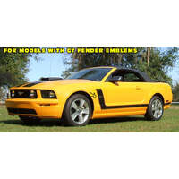 2005-09 Mustang 'L' Side Stripe Kit For GT Cars w/ GT Fender Emblems Only (No Name) Antique White